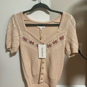 Heartloom sweater. Size XS. Color- cream